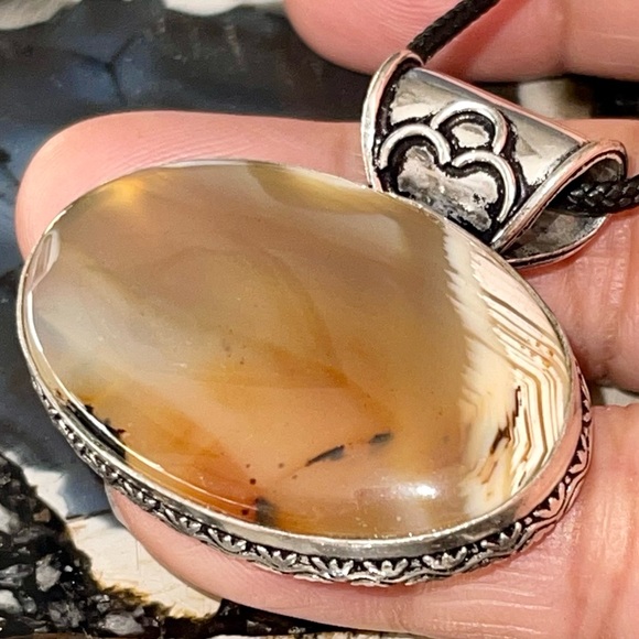 Montana Fire Agate Pendant 1 1/2”x 1 1/2” - Picture 13 of 17